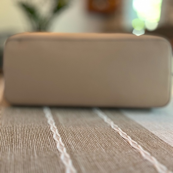 Tory Burch McGraw Leather Tote Beige Tan Shoulder Bag + Dust Bag - Picture 3 of 9